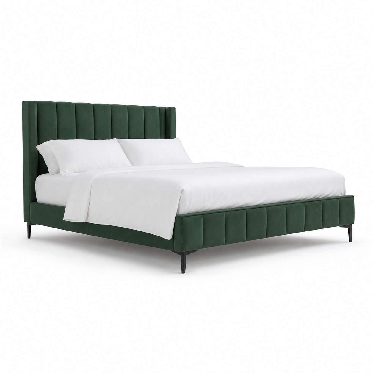 Bea - Bed, complete long-side studio bed view