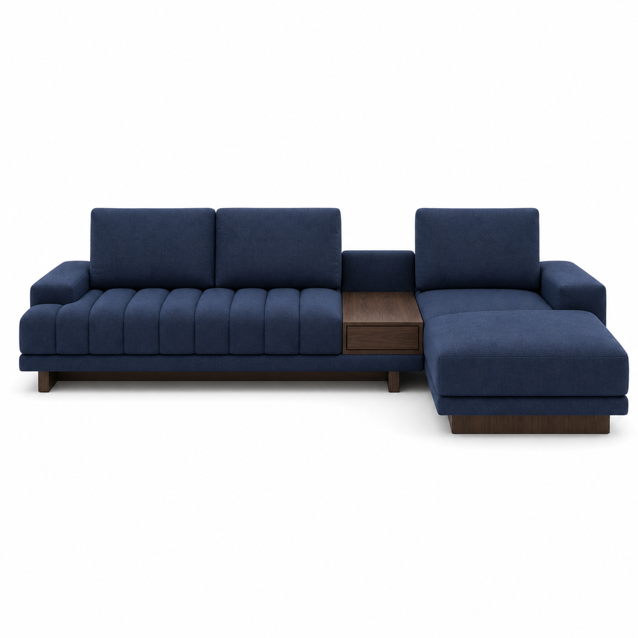 Bliss - L Shape Sectional Sofa blue 2 seater sectional rhs plain white background view