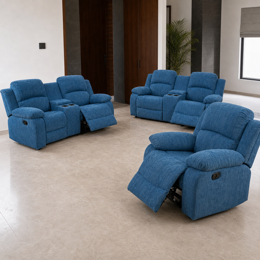 Crescent Recliner complete configuration from an alternate angle