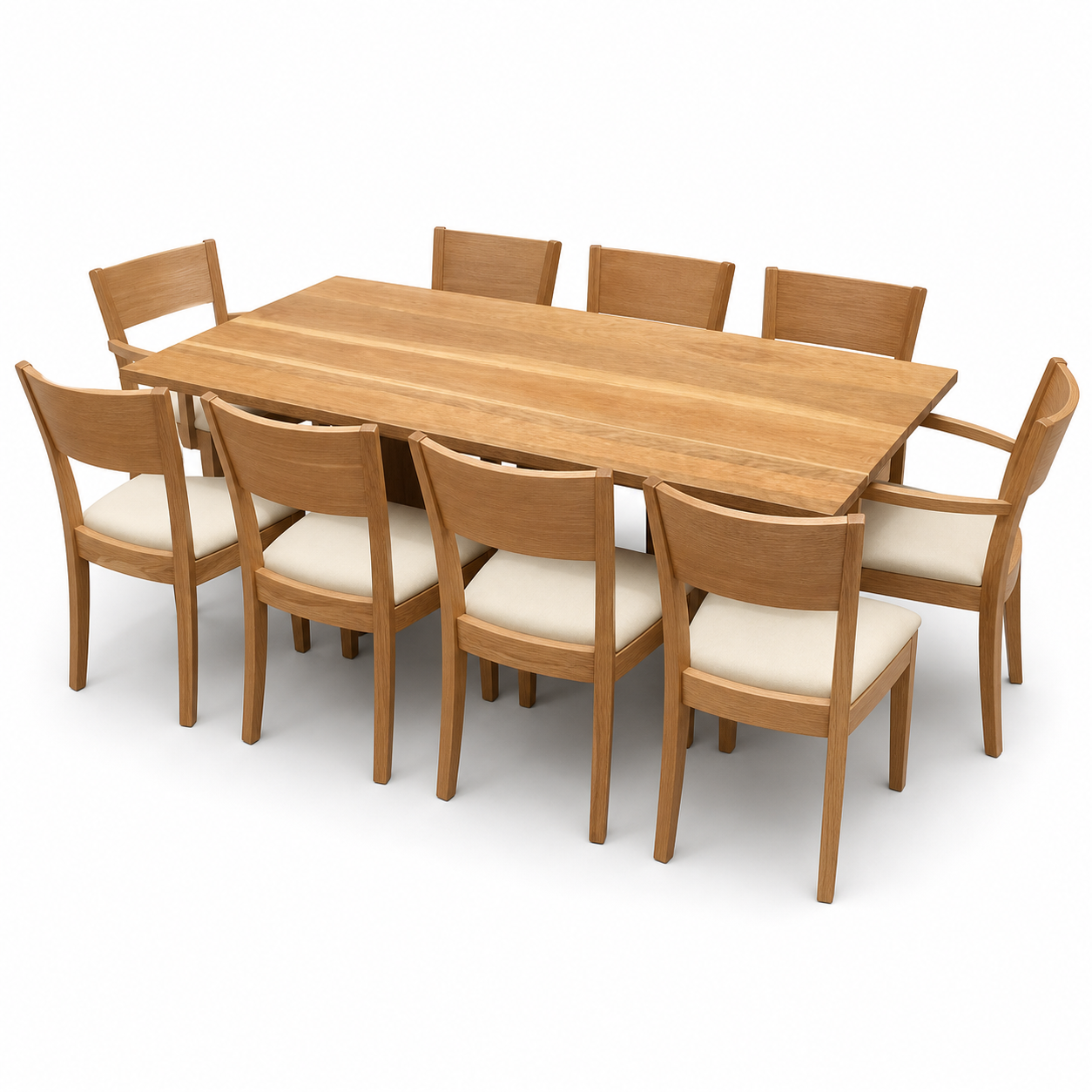 Finn - Wooden Top Dining Table, table-only or source-conservative construction studio view