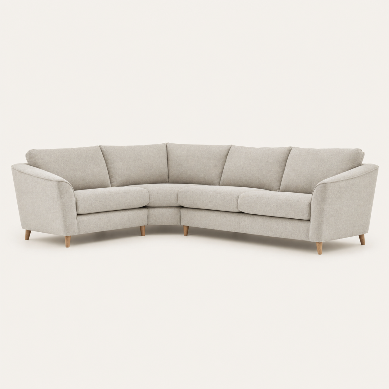 Flair - L shape sectional sofa, sectional sofa end-profile studio view