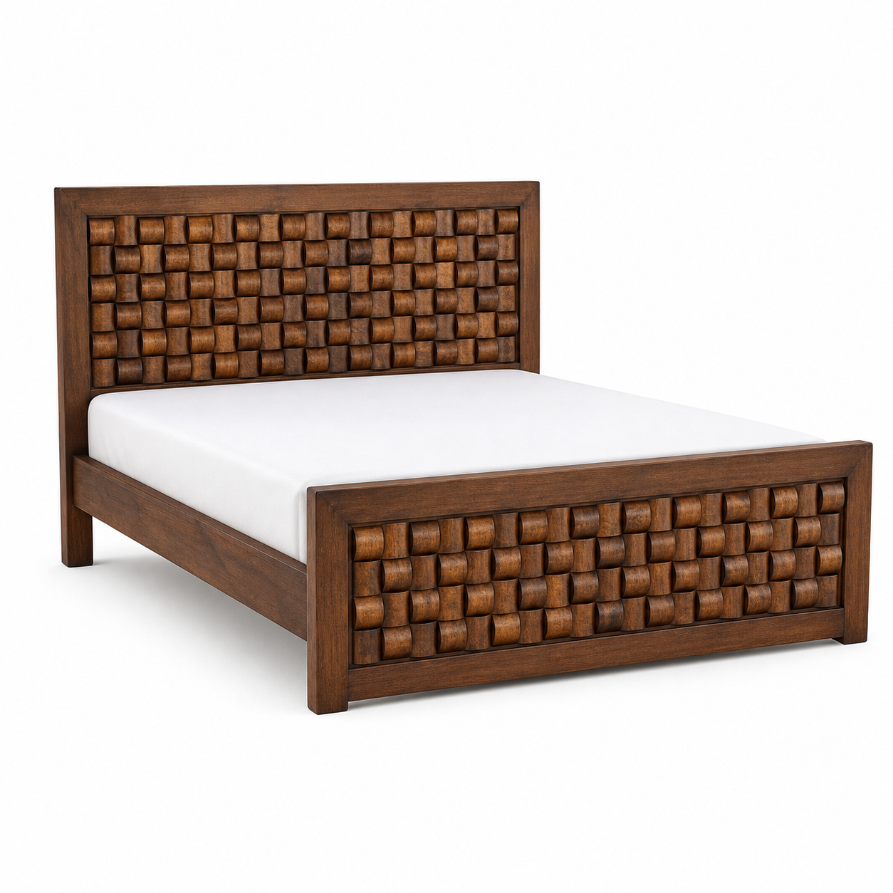 Indi - Bed, complete long-side studio bed view