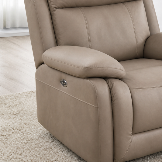 Jasper Recliner upholstery and reclining detail