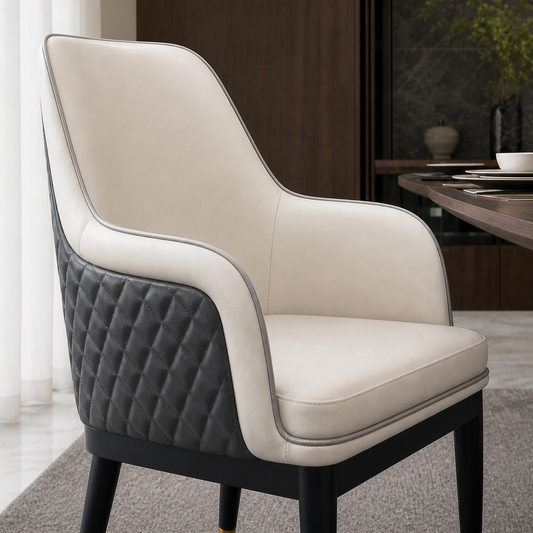 Close view of Koda - Chair showing the seat and frame construction