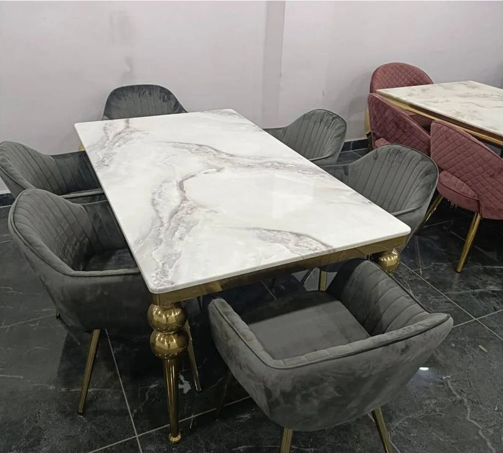 Zoe - Dining Table Marble Top