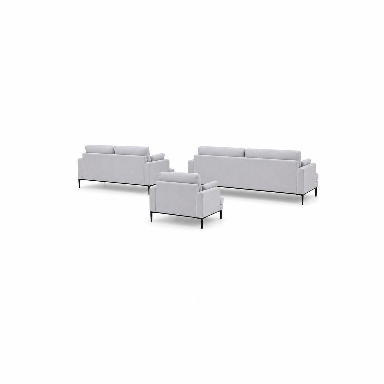 Maven - 3+2+1 Sofa Set, complete 3+2+1 sofa set side studio view