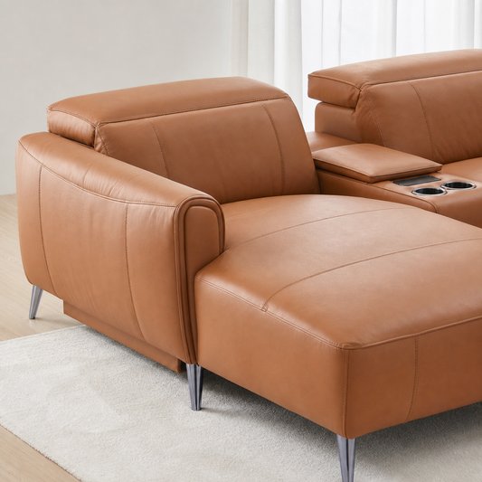 Mesa Recliner upholstery and reclining detail