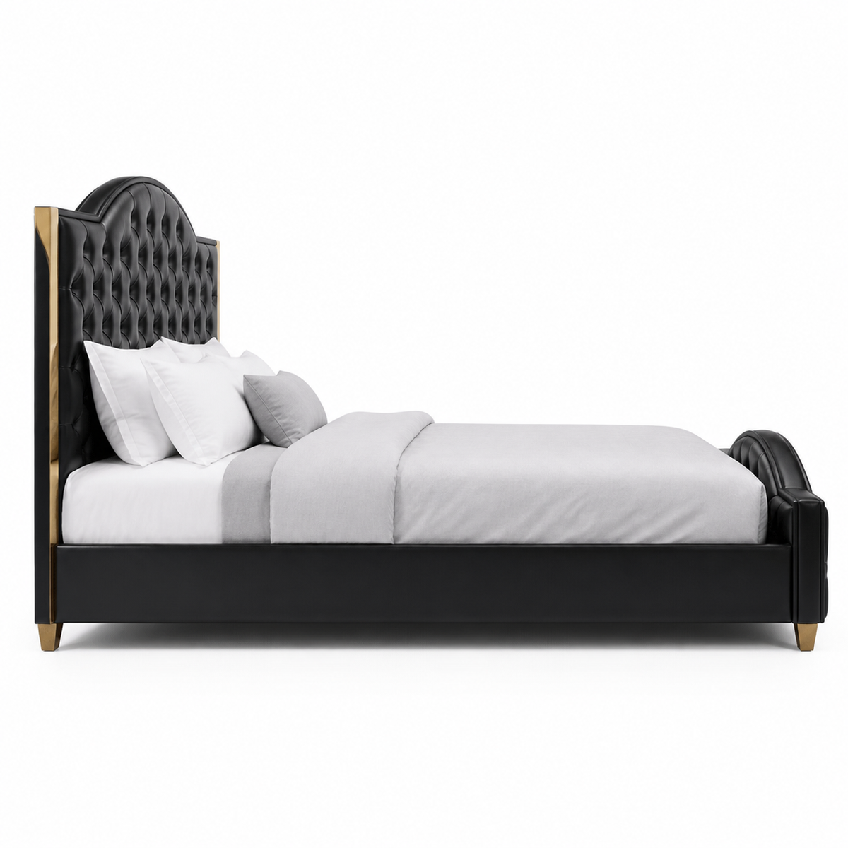 Pace - Bed, complete long-side studio bed view