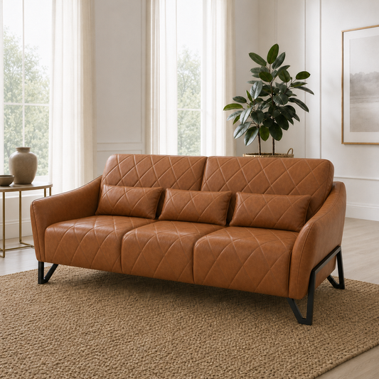 Close view of Plume - 3+2+1 Sofa Set upholstery and construction