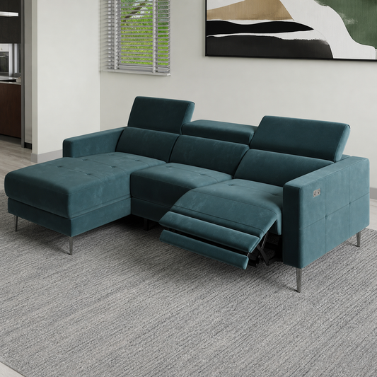 Serene Recliner upholstery and reclining detail