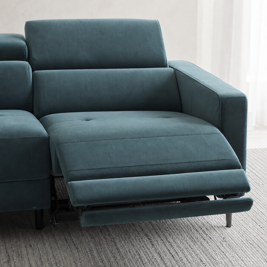 Serene Recliner upholstery and reclining detail