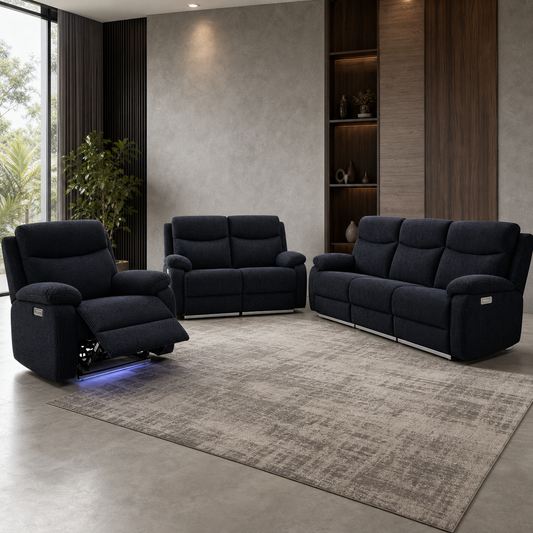 Solstice Recliner upholstery and reclining detail