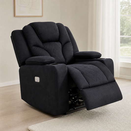 Solstice Recliner upholstery and reclining detail