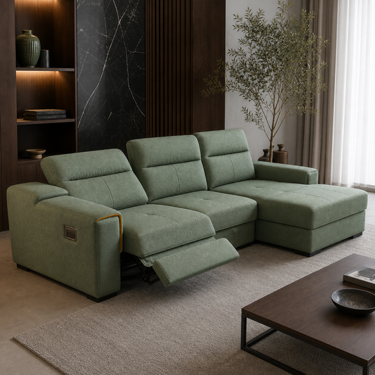 Sundial Recliner upholstery and reclining detail