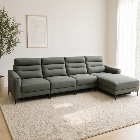 Timber Recliner complete configuration from an alternate angle