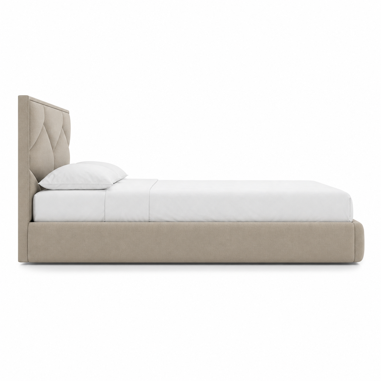 Tori - Bed, complete long-side studio bed view