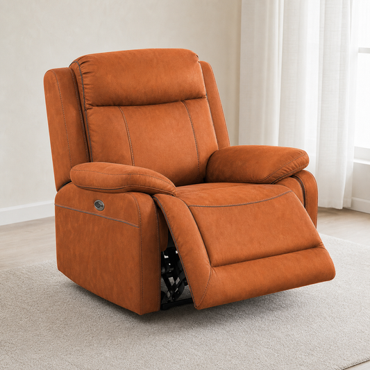 Torrent Recliner upholstery and reclining detail