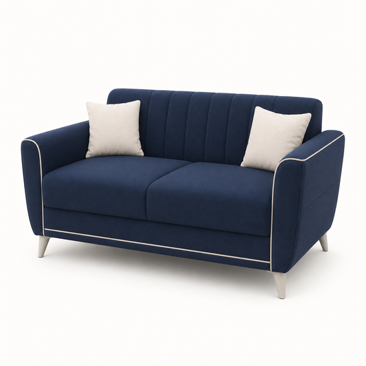 Treat 3+2+1 Sofa Set, 2 seater, blue, studio view