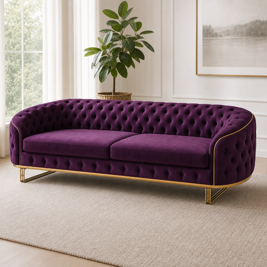 Close view of Umber - 3+2+1 Sofa Set upholstery and construction