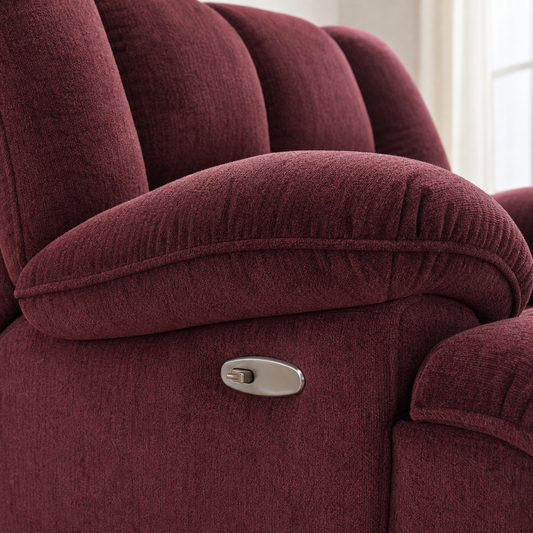 Vista Recliner upholstery and reclining detail