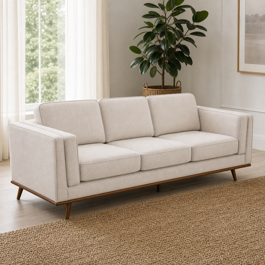 Close view of Vivid - 3+2+1 Sofa Set upholstery and construction