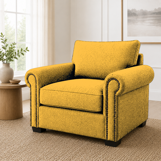 Wild 3+2+1 Sofa Set, 2 seater, yellow, studio view