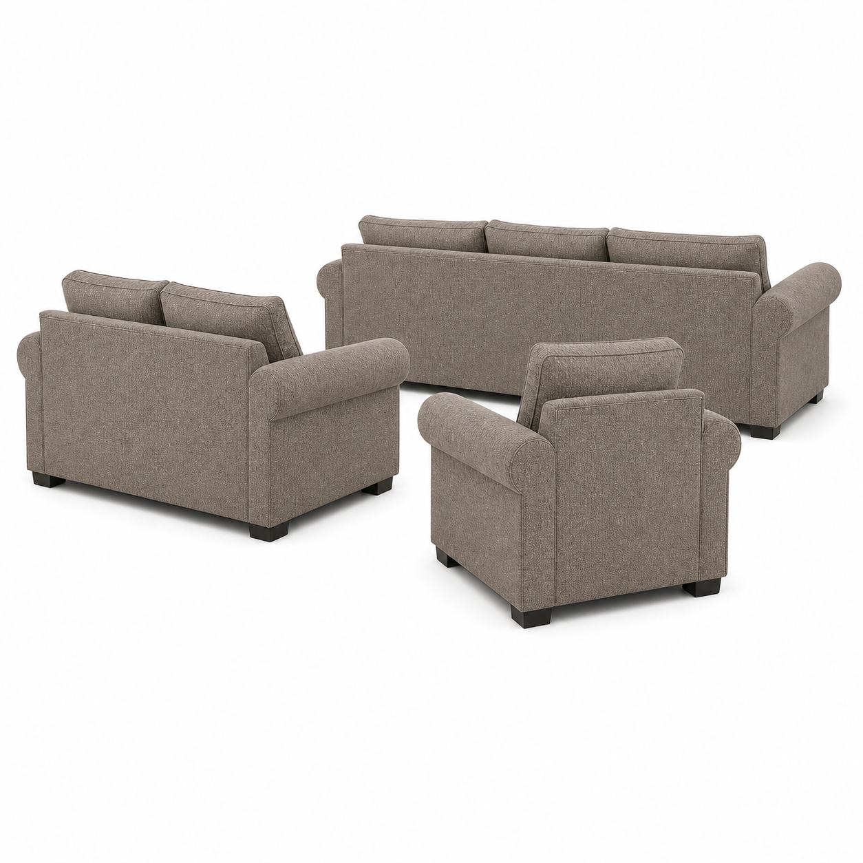 Wild - 3+2+1 Sofa Set, complete 3+2+1 sofa set side studio view