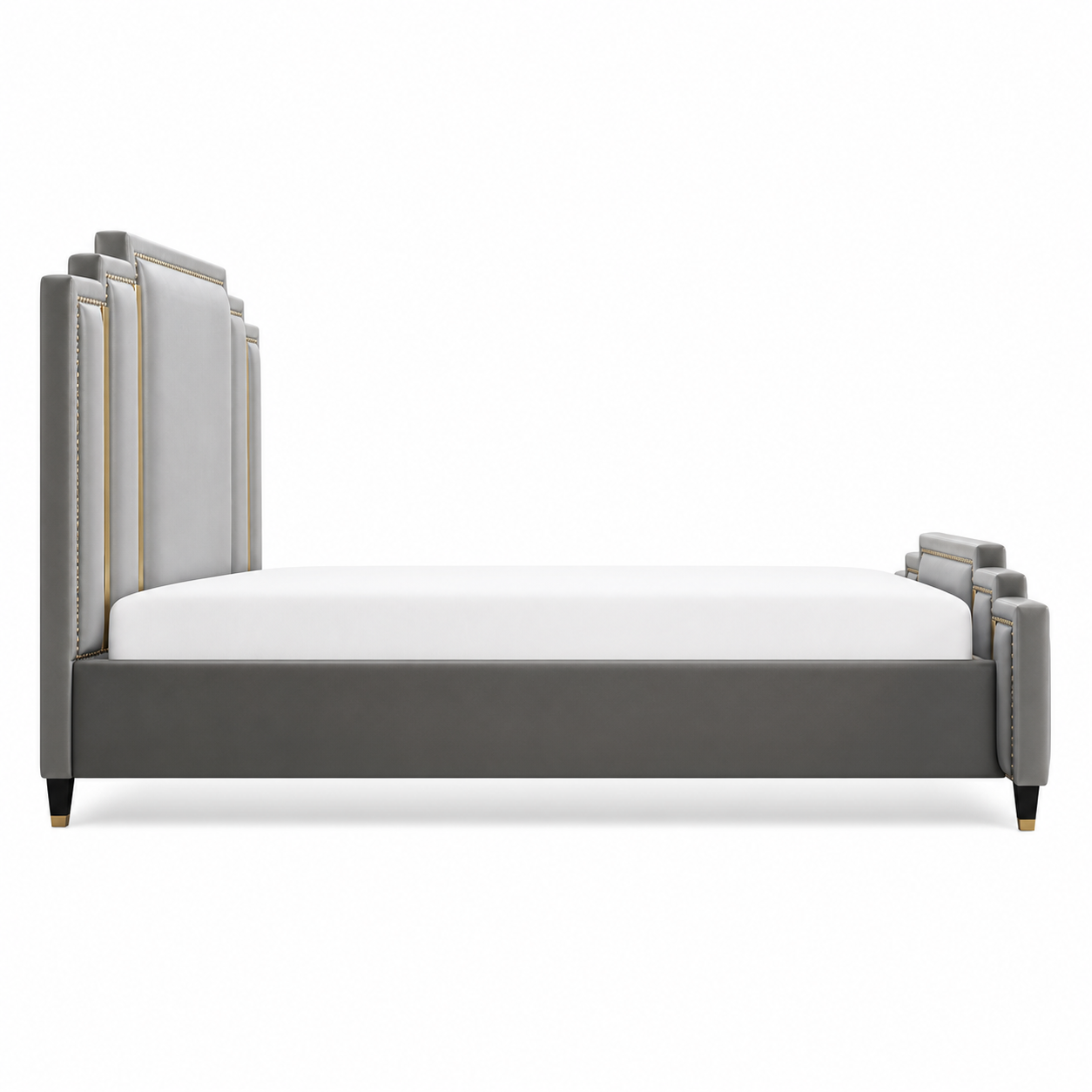 Zeke - Bed, complete long-side studio bed view
