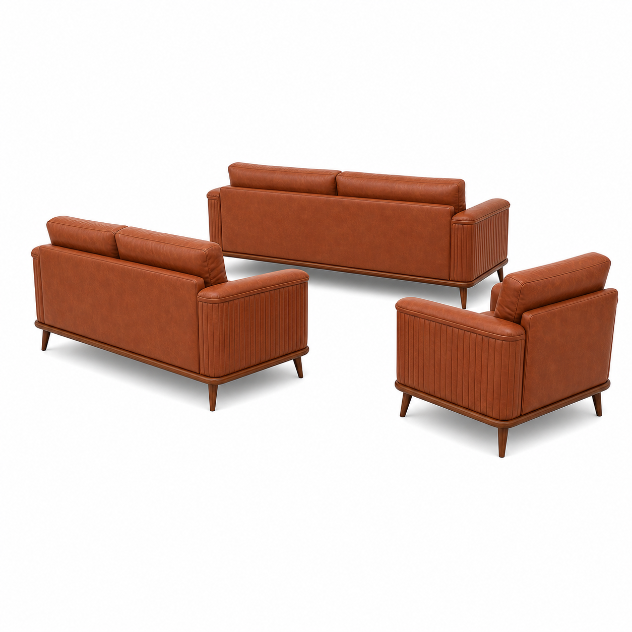 Zest - 3+2+1 Sofa Set, complete 3+2+1 sofa set side studio view
