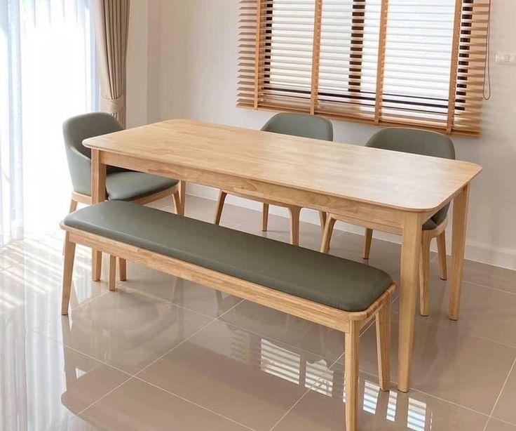 Mabel - Wooden Top Dining Table