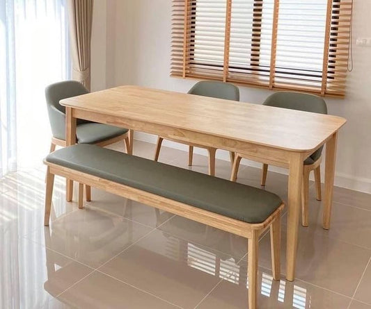 Mabel - Wooden Top Dining Table