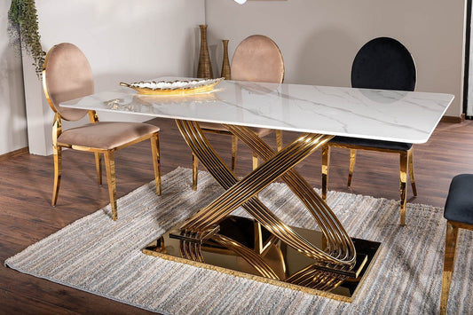 Vera - Dining Table Marble Top