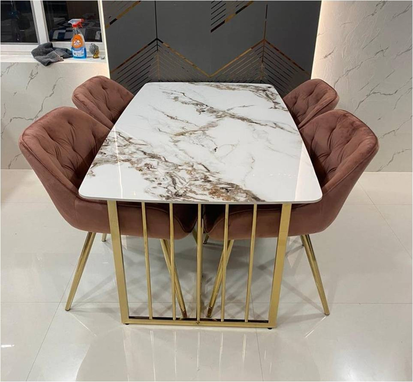 Willa - Dining Table Marble Top