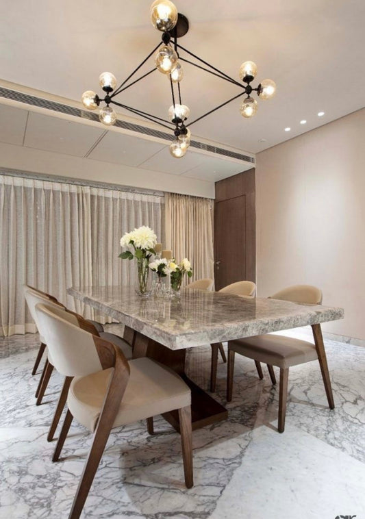 Gray - Wooden Top Dining Table