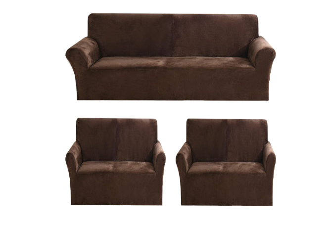 Premium Elastic Velvet Sofa Cover ( 3 + 1 + 1 )