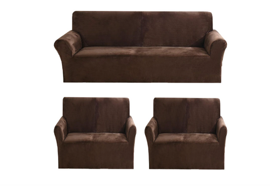 Premium Elastic Velvet Sofa Cover ( 3 + 1 + 1 )
