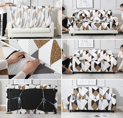 Premium Elastic Printed Sofa Cover