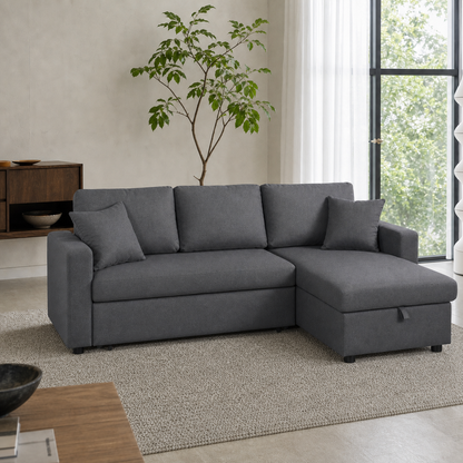Alion - Sofa bed, fully closed sofa view in the identical living room