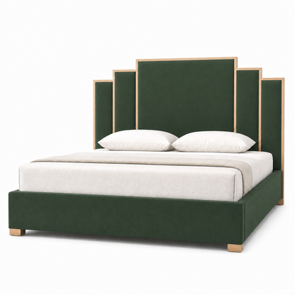 Alix - Bed Green plain white background view