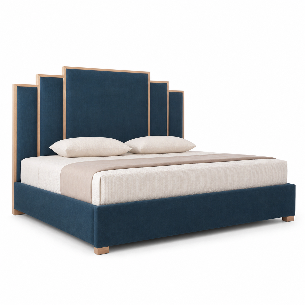 Alix - Bed, complete long-side studio bed view