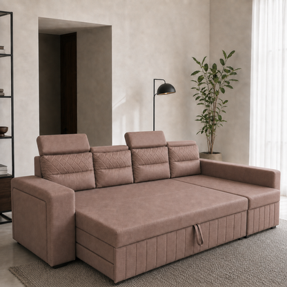 Alben - Sofa bed, source-proven open sofa-bed hero in a contemporary living room