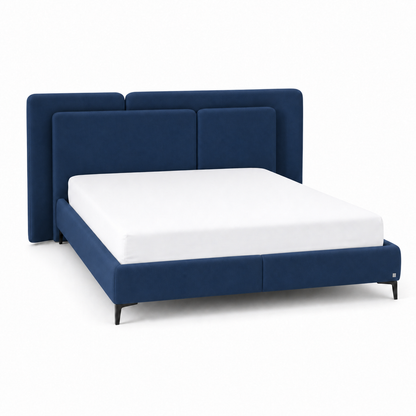 Auron - Bed Blue plain white background view