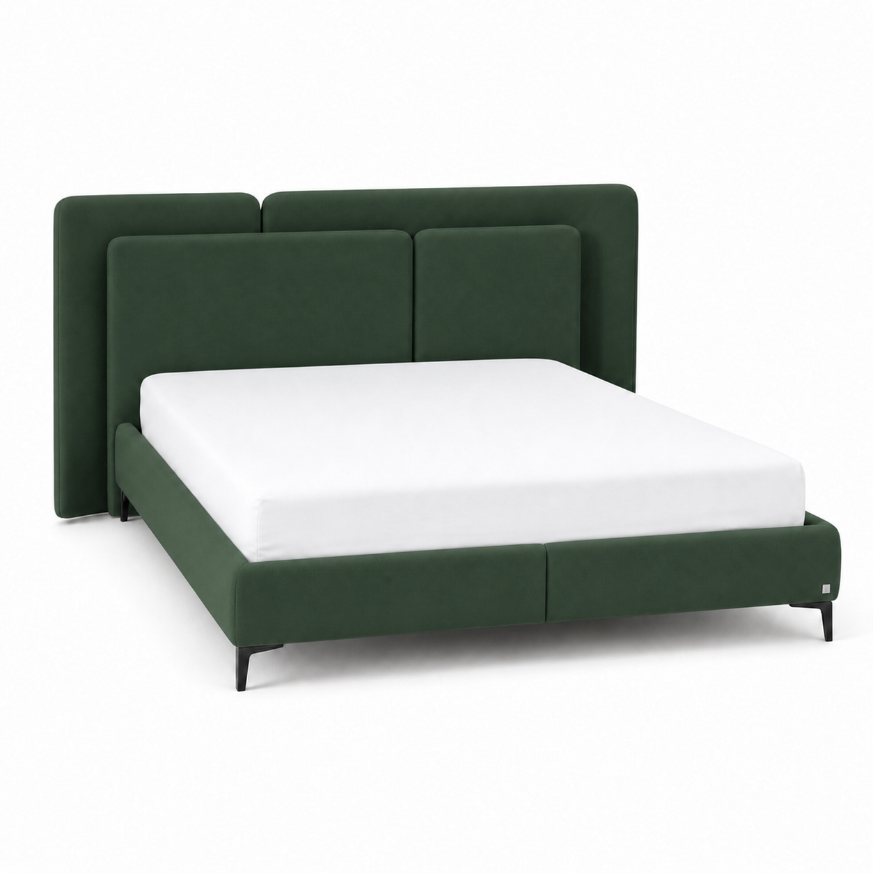 Auron - Bed Green plain white background view