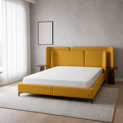 Auron - Bed Yellow lifestyle view