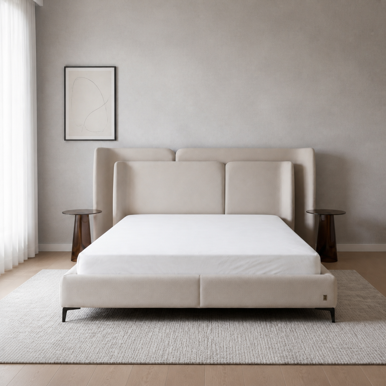 Auron - Bed, complete straight-on bed view