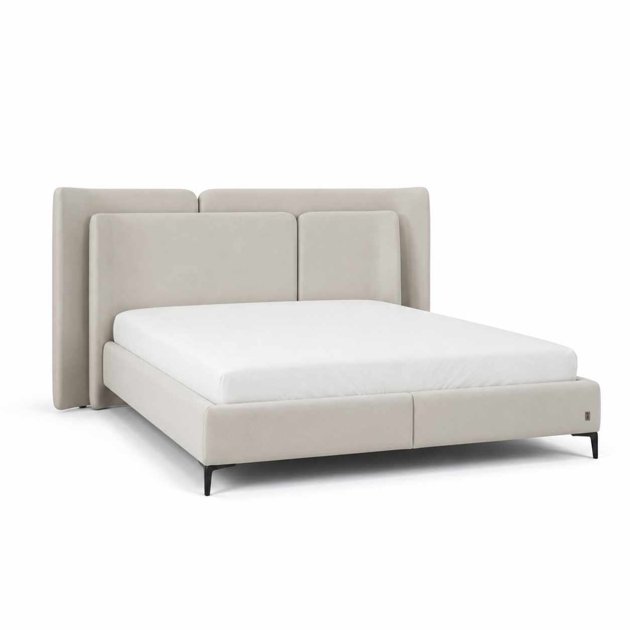 Auron - Bed, complete long-side studio bed view
