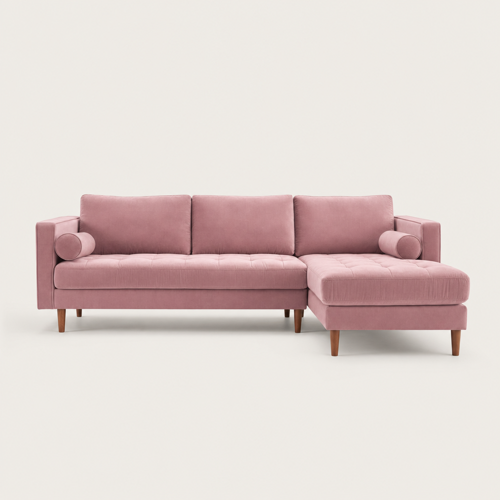 Aura - L Shape Sofa, front studio view on neutral background