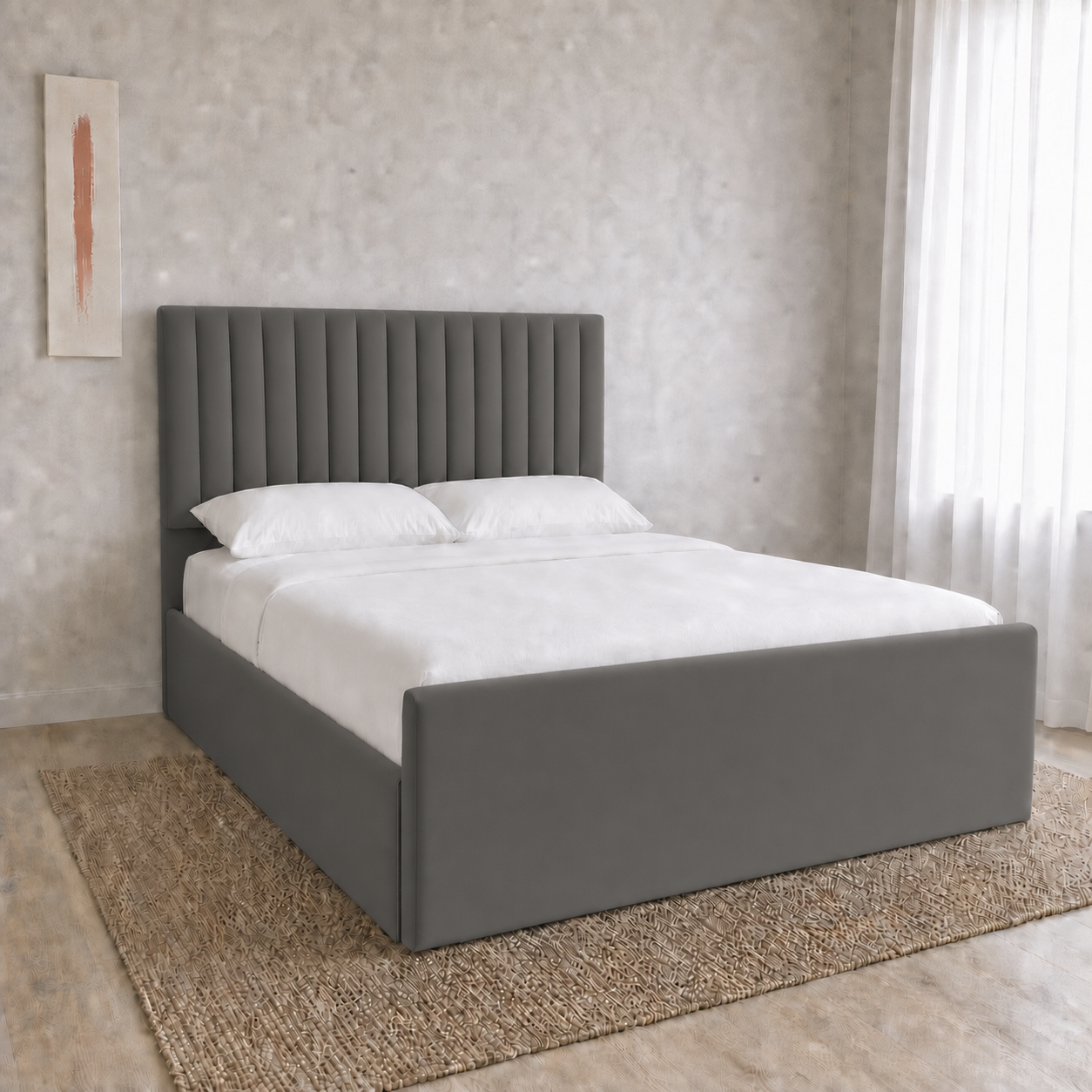 Auron - Bed Grey lifestyle view