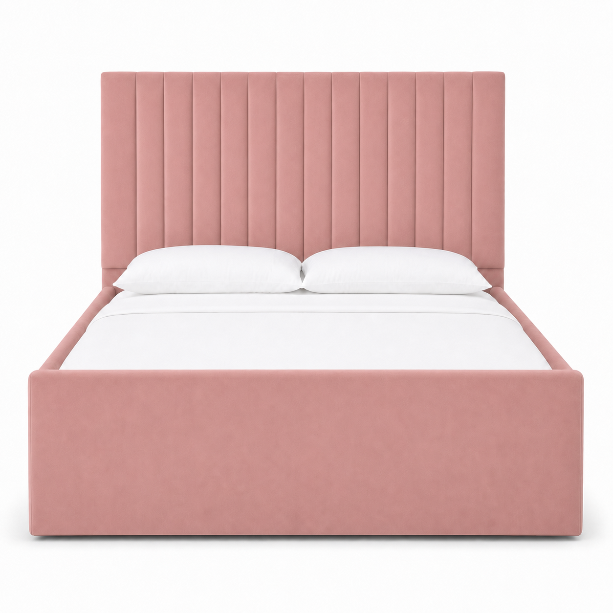 Auron - Bed Pink plain white background view