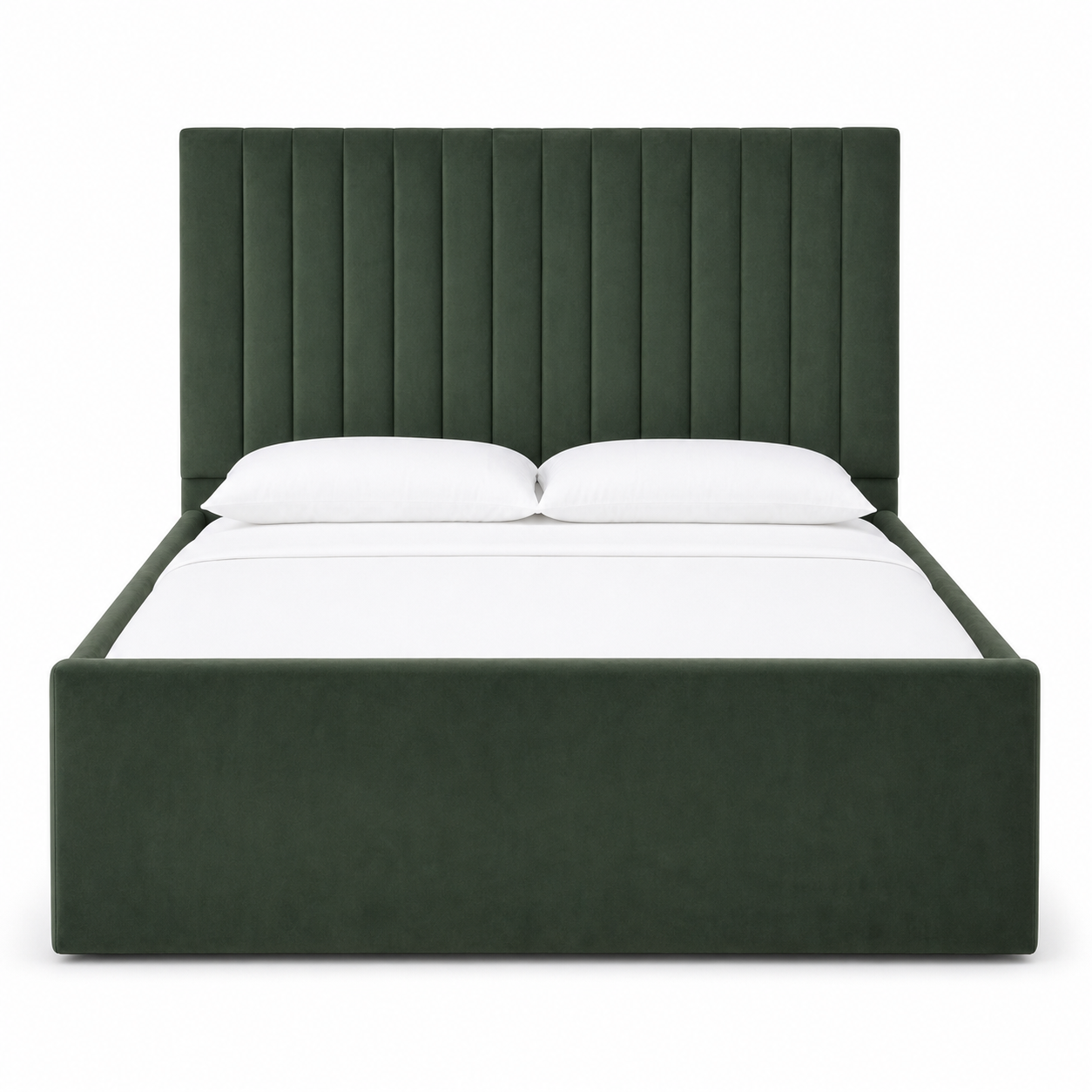 Auron - Bed, complete front three-quarter studio bed view